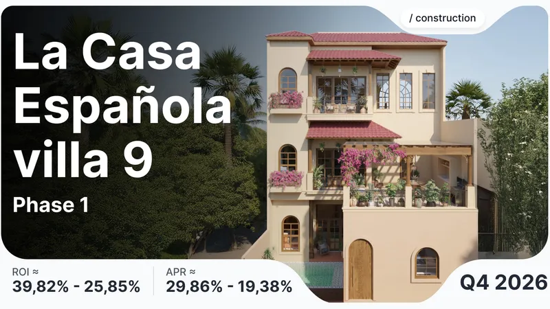 La Casa Española : Villa de style espagnol à 3 chambres de 241 m2 à Uluwatu avec un retour sur investissement ≈ 39 % et un APR ≈ 29 %