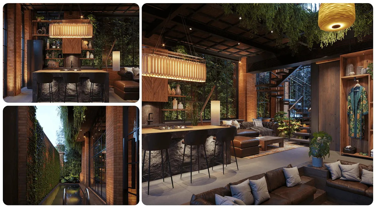 Magic Story kitchen and pool