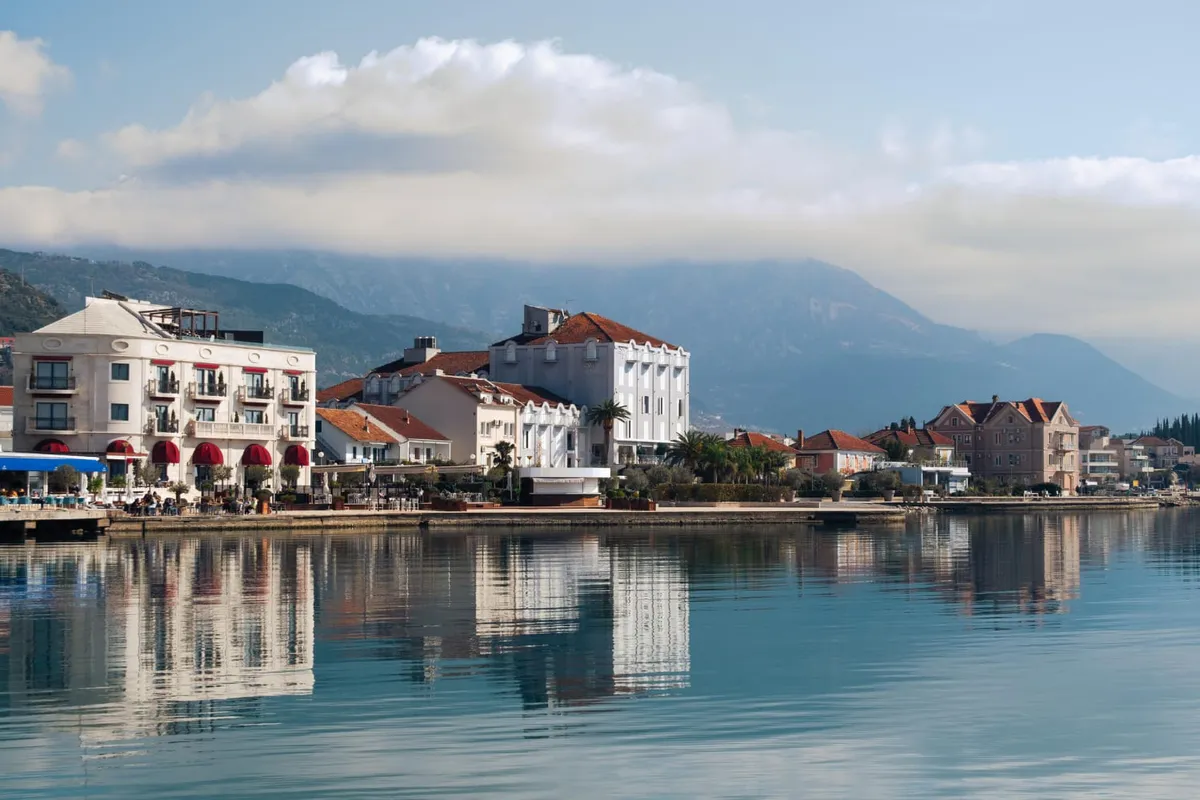 view on Tivat from the sea