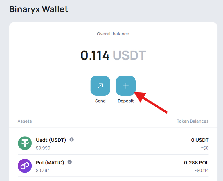 Top up your USDT balance to buy real estate tokens — 1