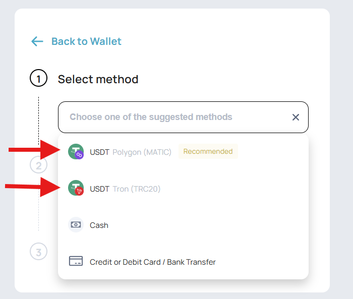 Top up your USDT balance to buy real estate tokens — 2