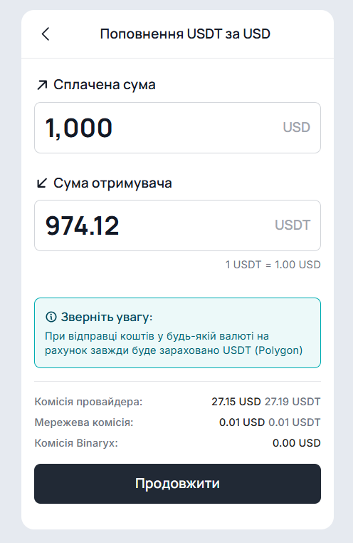 Крок 2: Поповніть свій баланс — 22