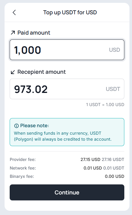 Step 2: Top up your balance — 20